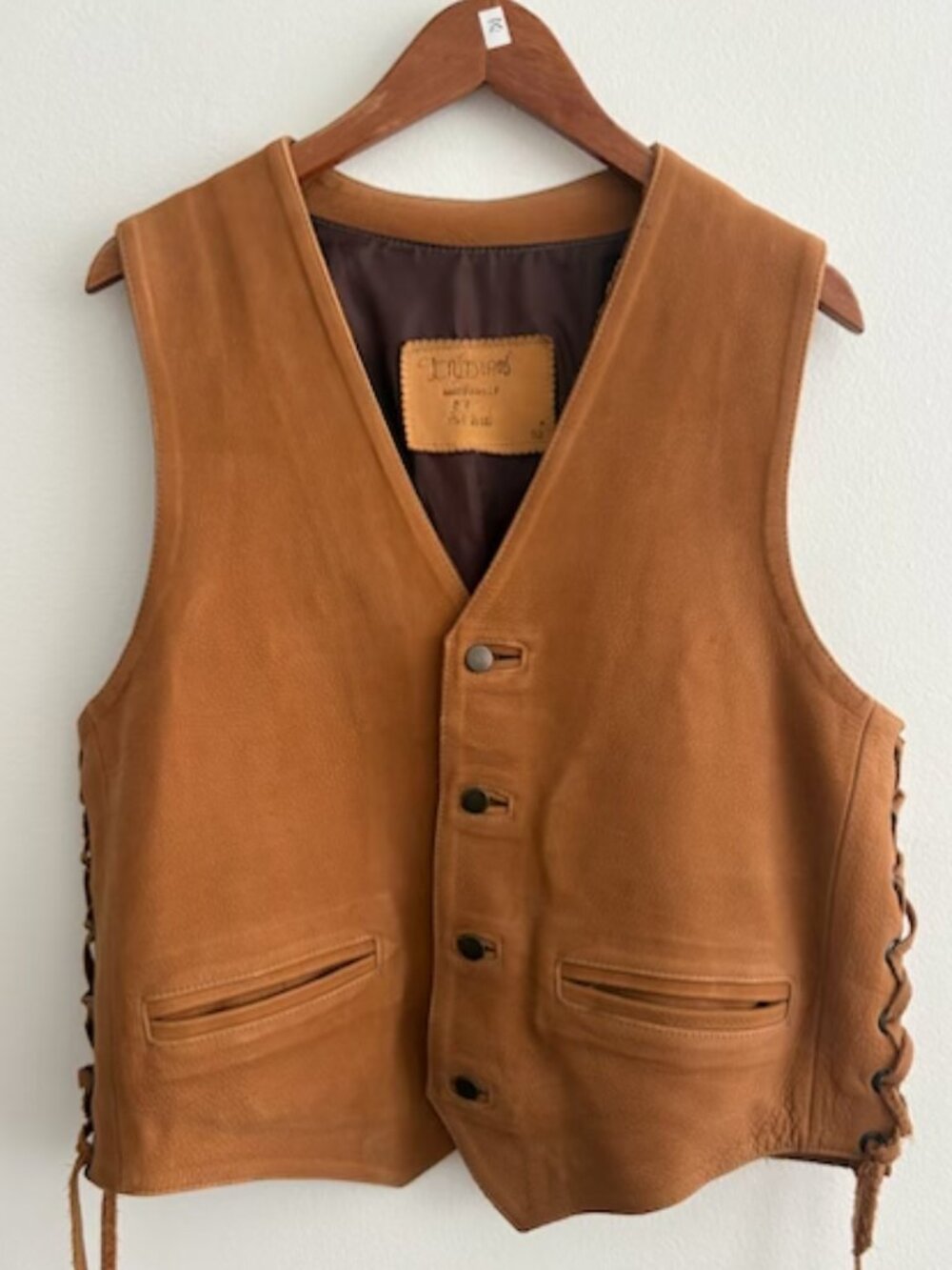 INDIAN MOTORCYLE OF SPAIN LEATHER VEST